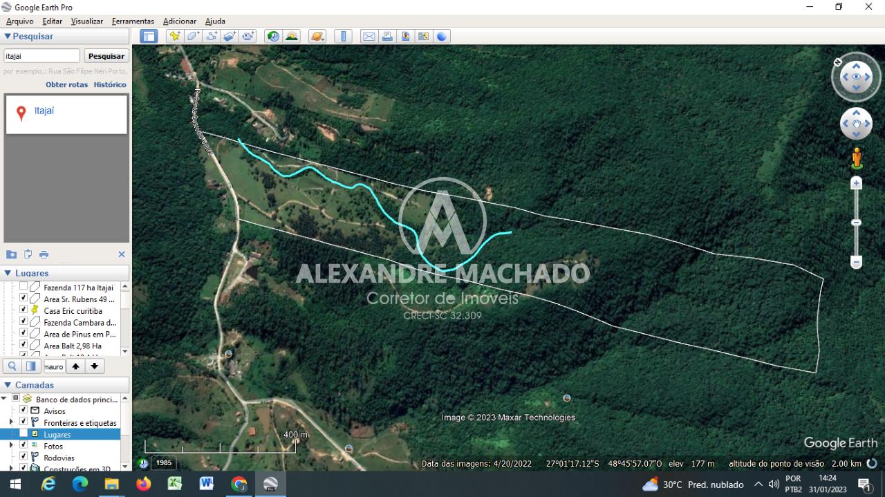 Terreno com 50 hectares a venda na cidade de  ITAJAI - SC
