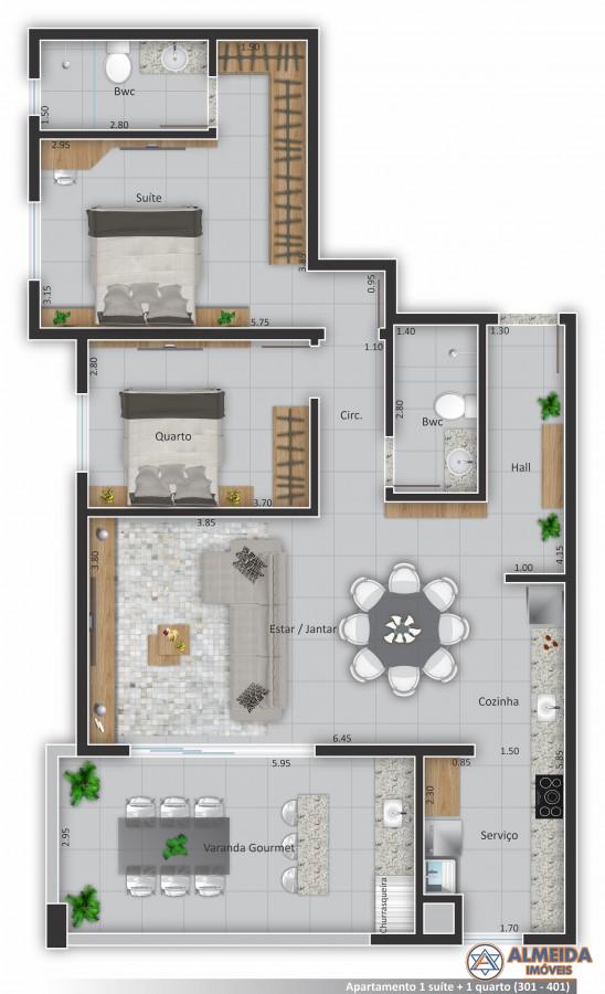 APARTAMENTOS ALTO PADRO PARA VENDA NO EDIFICIO RESIDENCIAL LONDON LOCALIZADO NO BAIRRO ALTO ALEGRE