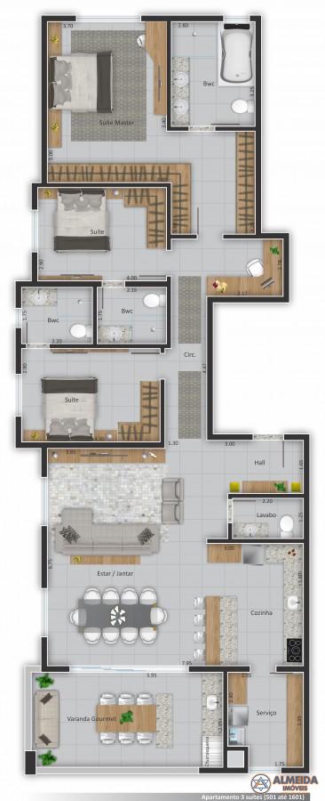 APARTAMENTOS ALTO PADRO PARA VENDA NO EDIFICIO RESIDENCIAL LONDON LOCALIZADO NO BAIRRO ALTO ALEGRE