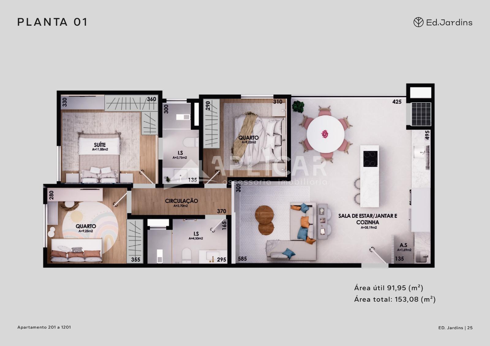 APARTAMENTO NOVO NO EDIFÍCIO JARDINS - FOZ DO IGUAÇU - PR