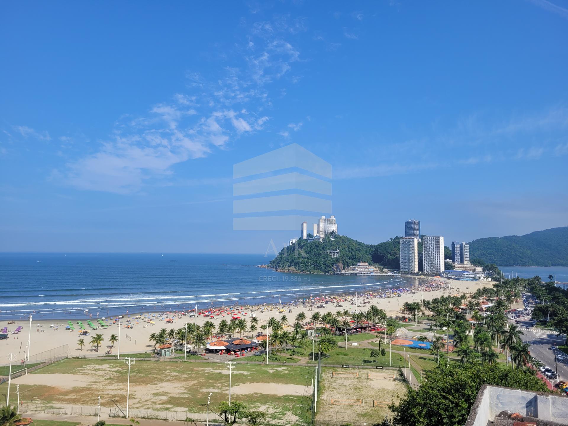 Apartamento mobiliado a venda de Frente para o Mar em São Vicente