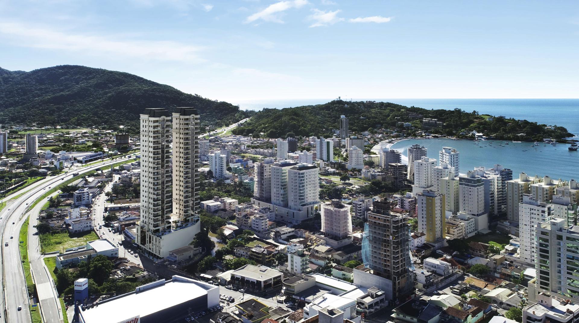 Apartamento com 02 su?tes no Edif?cio Imperial Coast em itapem...