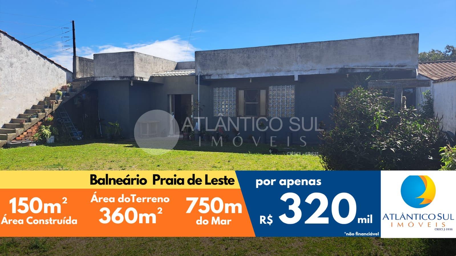 CASA COM TERRENO AMPLO, 750m DO MAR EM PRAIA DE LESTE, PONTAL ...