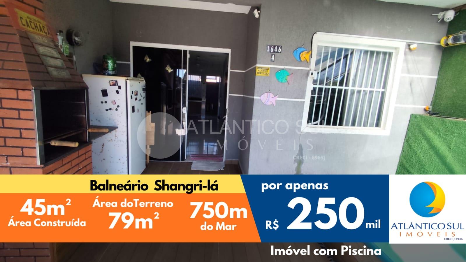 CASA COM PISCINA E 2 QUARTOS, PRAIA DE SHANGRI-LÁ, PONTAL DO P...
