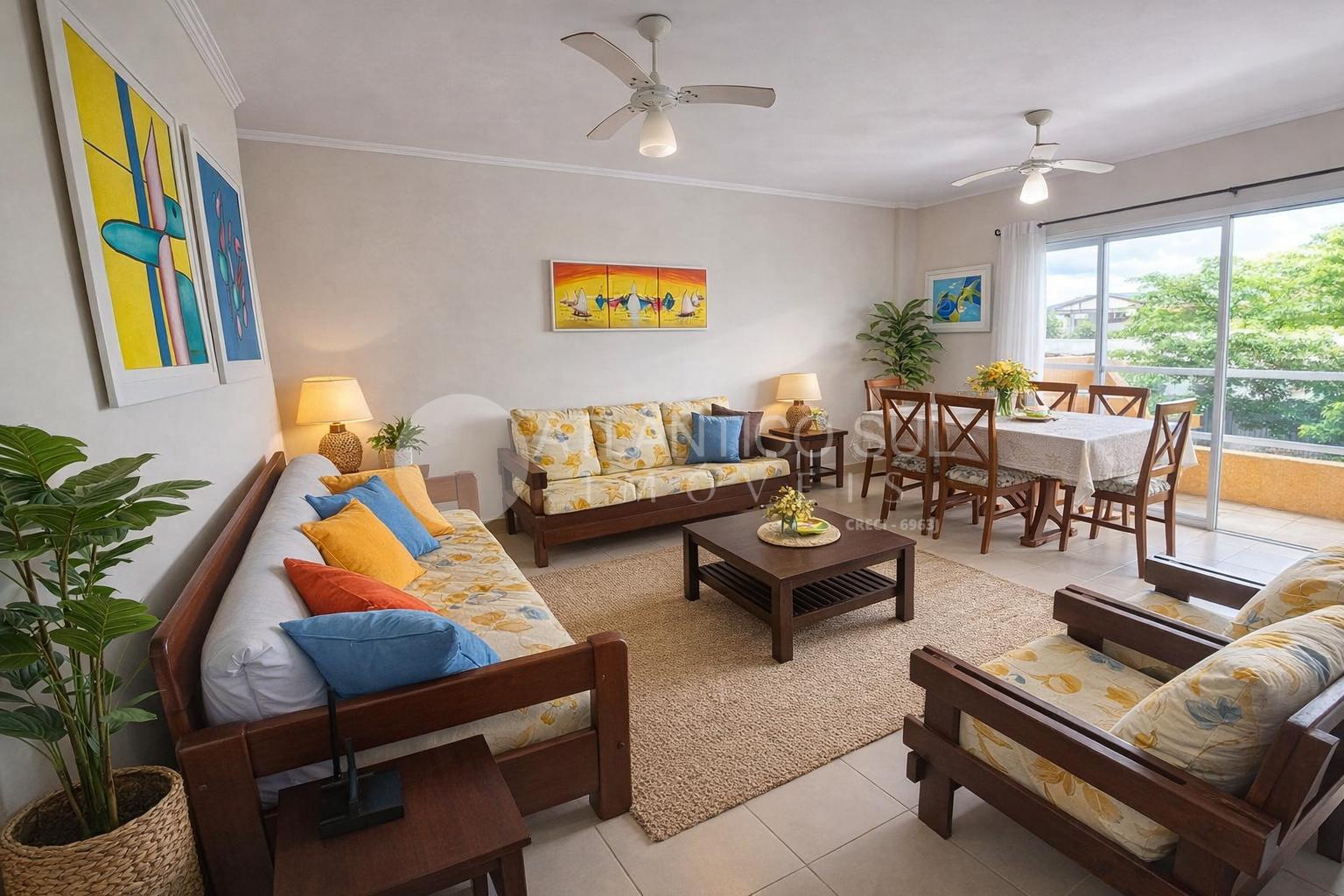 APARTAMENTO QUADRA MAR, 3 QUARTOS, PISCINA, GAIVOTAS, MATINHOS...