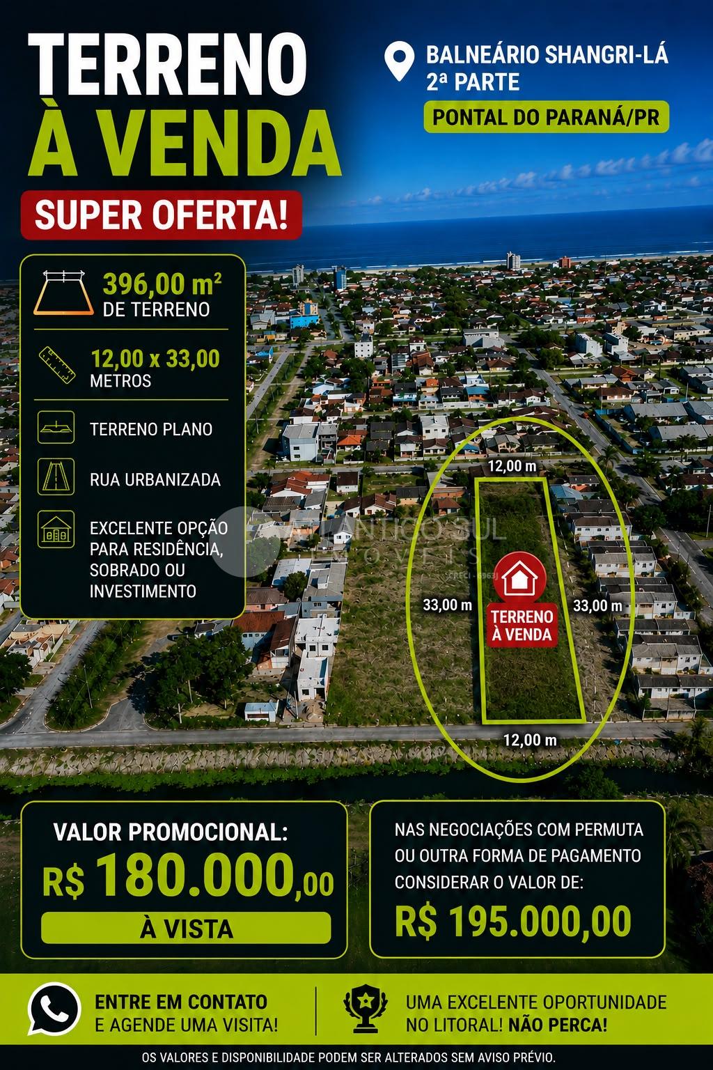 Terreno à venda, SHANGRI-LÁ, PONTAL DO PARANA - PR
