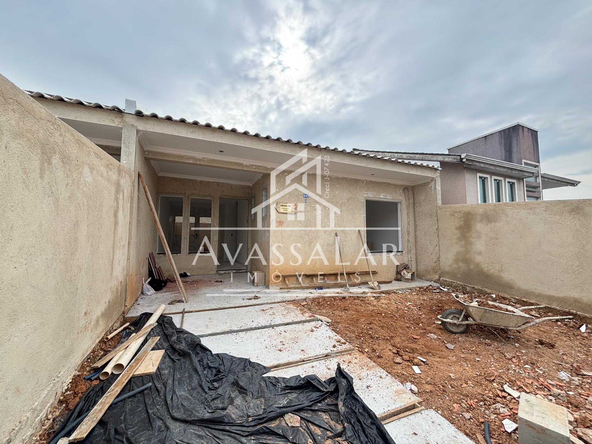 Casa em fase de acabamento no bairro igua?u com tr?s dormit?rios