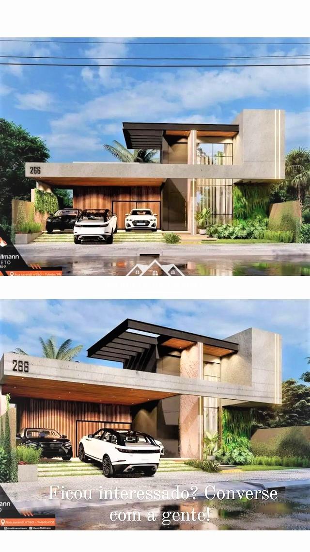 Casa com 3 suítes, piscina, área gourmet à venda, JD. GISELA, TOLEDO - PR