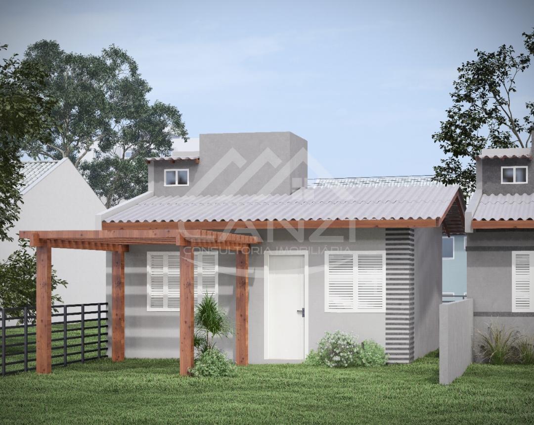 Casa com 02 quartos, sala e cozinha, banheiro, pergolado, sobra de terreno