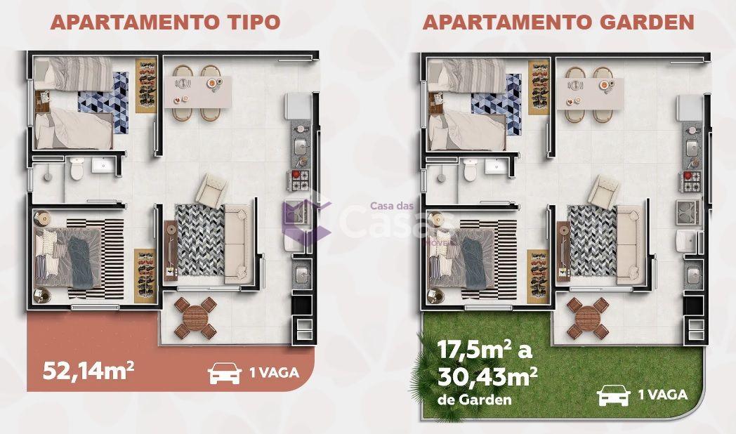 Apartamento à venda com 2 quartos, 52m² - Foto 4