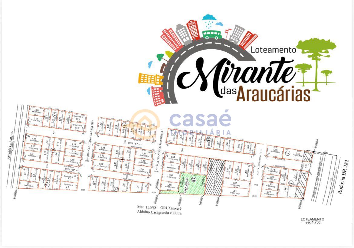 Terreno à venda, NOSSA SENHORA DE FATIMA, XANXERE - SC