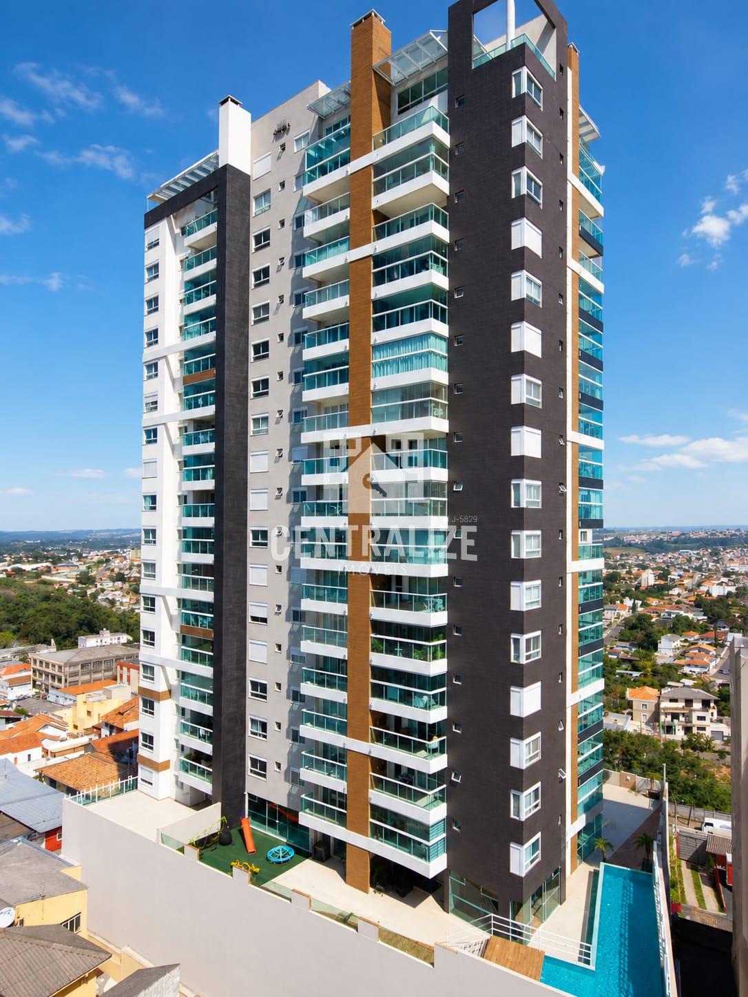 Apartamento com 2 quartos+1 suíte, para locação, Ed. Benevento Residenziale, Centro, Ponta Grossa-PR