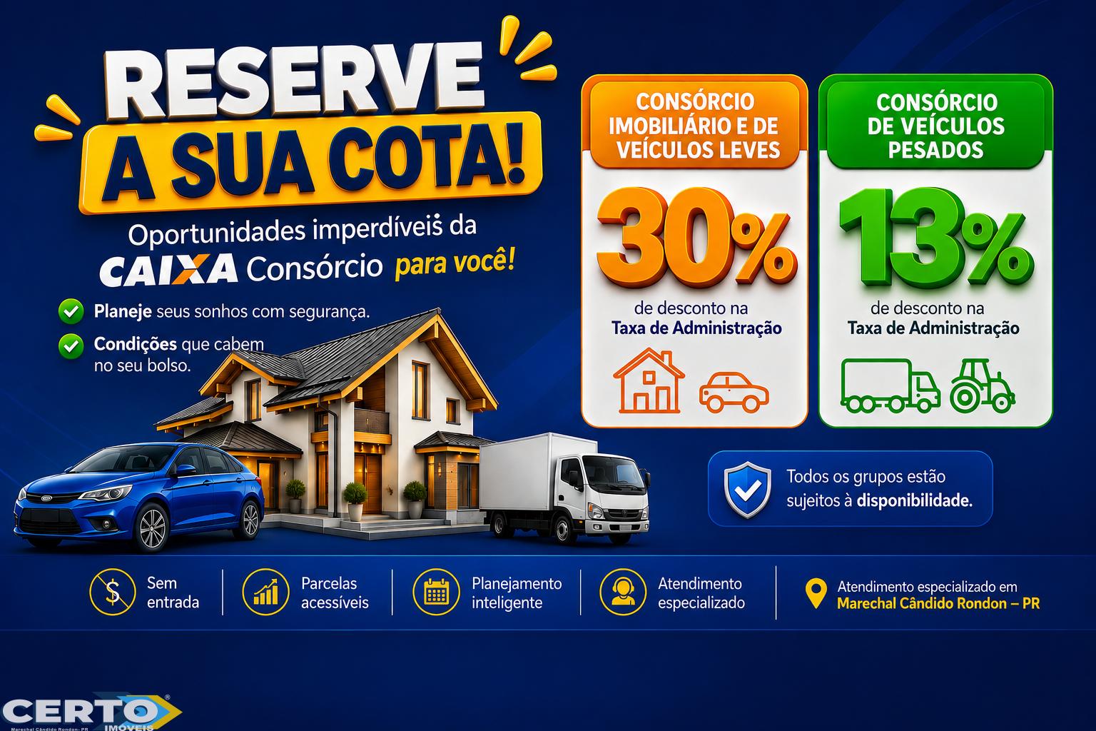 RESERVE SUA COTA DE CONSÓRCIO