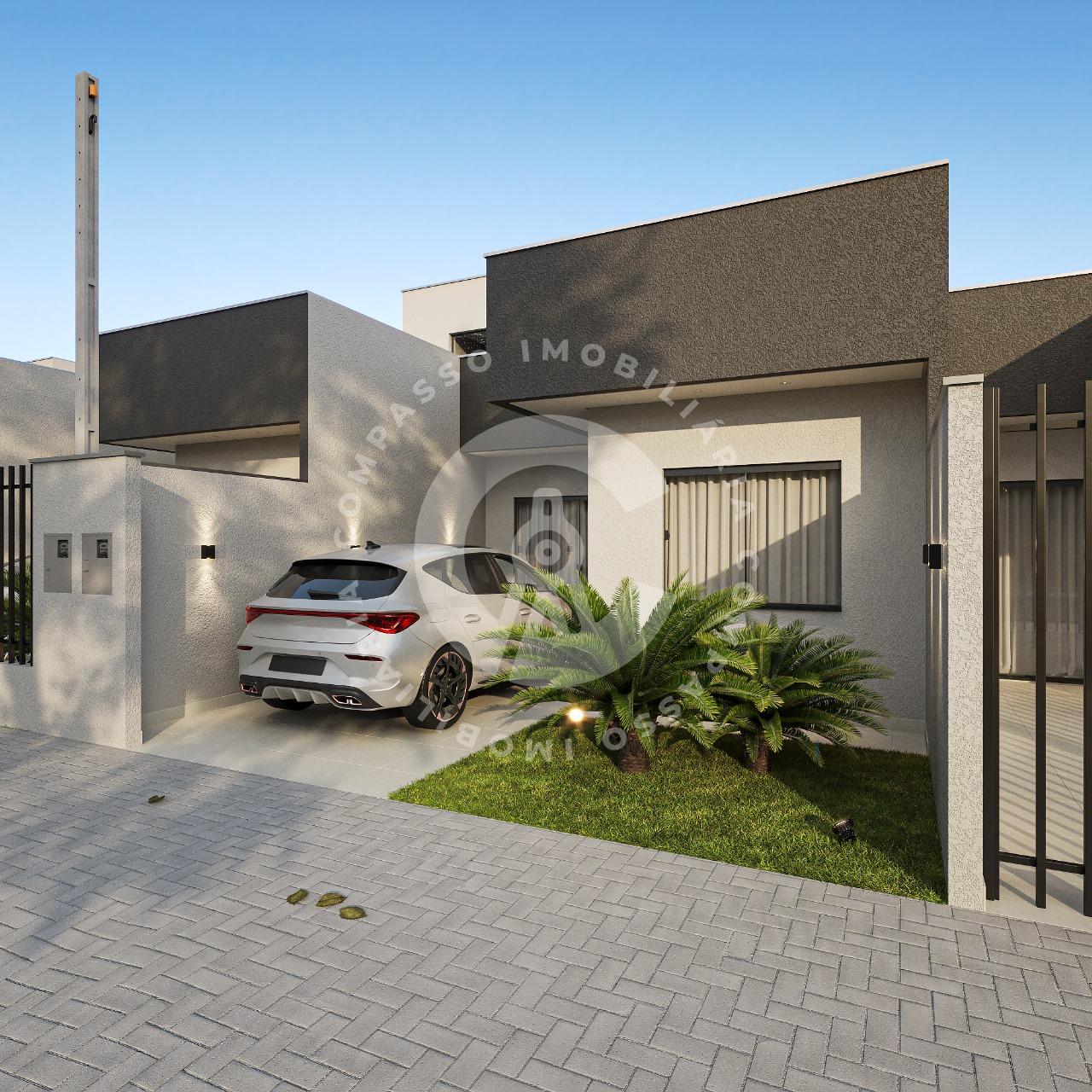 Casa à venda, de esquina com 2 quartos e arquitetura moderna, ...