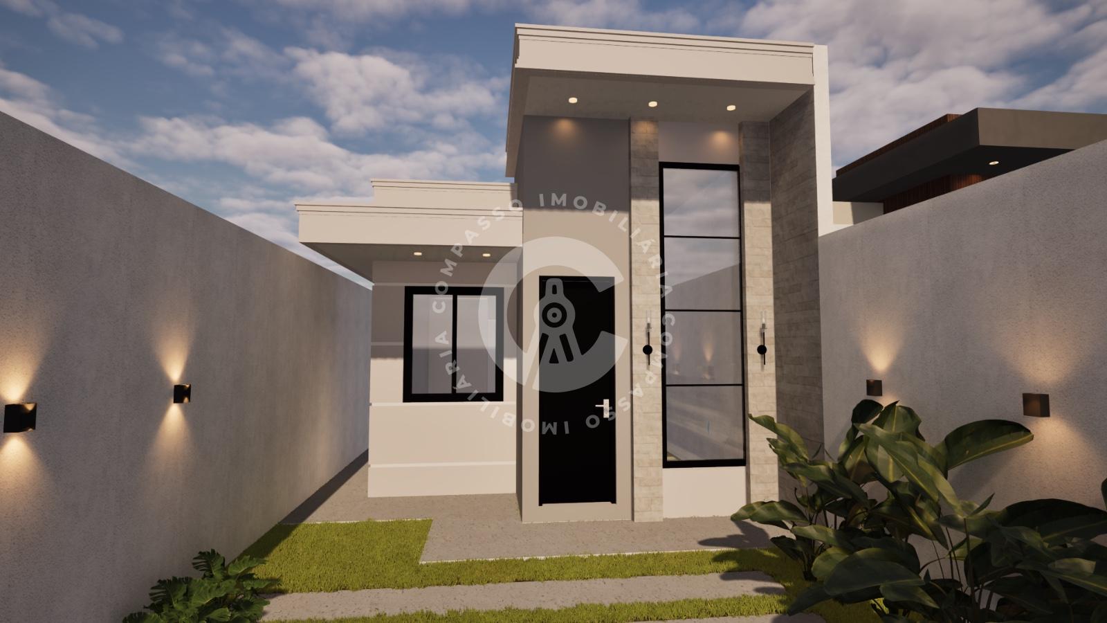 Casa nova no Novo Mundo com 1 suíte, quintal e ótima localizaç...