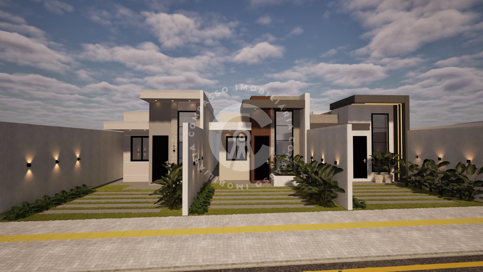 Casa nova no Novo Mundo com 1 suíte, quintal e ótima localizaç...