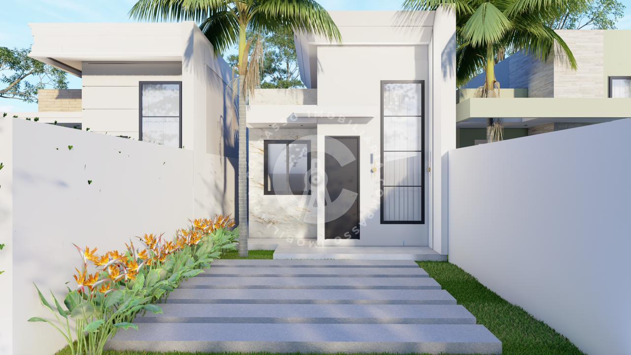 Casa nova no Novo Mundo com 1 suíte, quintal e ótima localizaç...