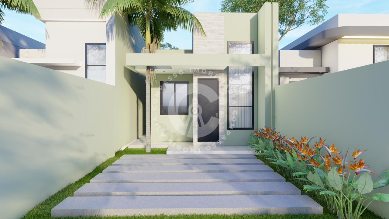 Casa nova no Novo Mundo com 1 suíte, quintal e ótima localizaç...