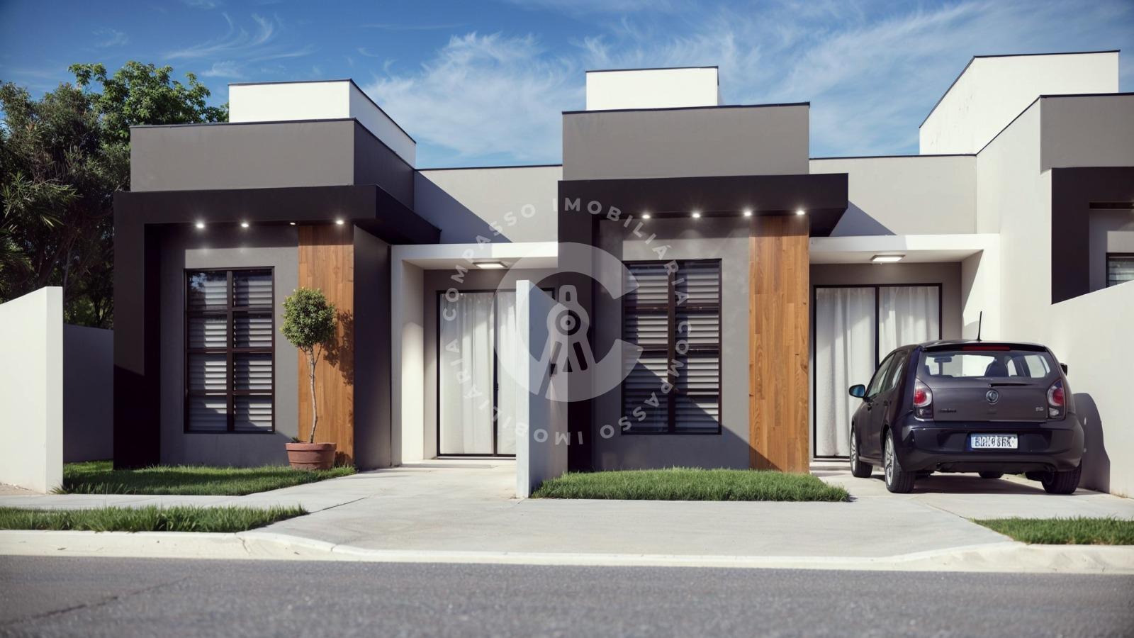 Casa nova no Jardim Ipê III com 1 suíte, 1 quarto e layout fun...