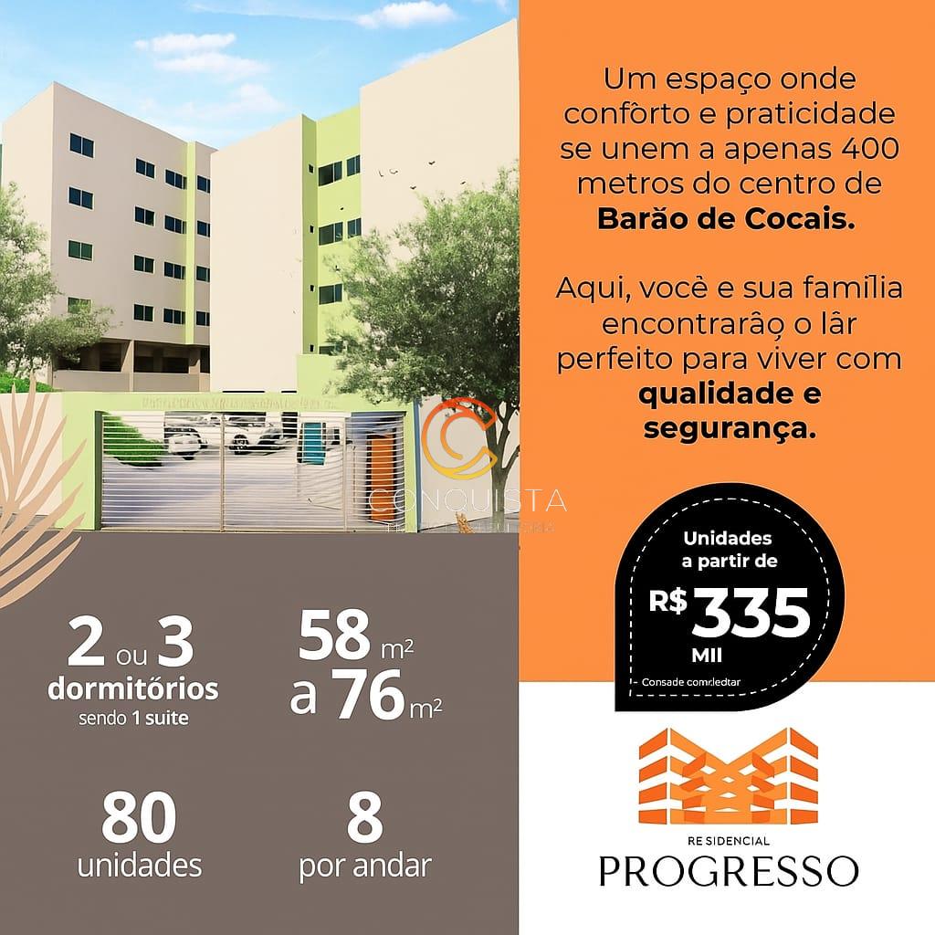 Apartamentos à venda na Planta, Progresso, BARAO DE COCAIS - MG