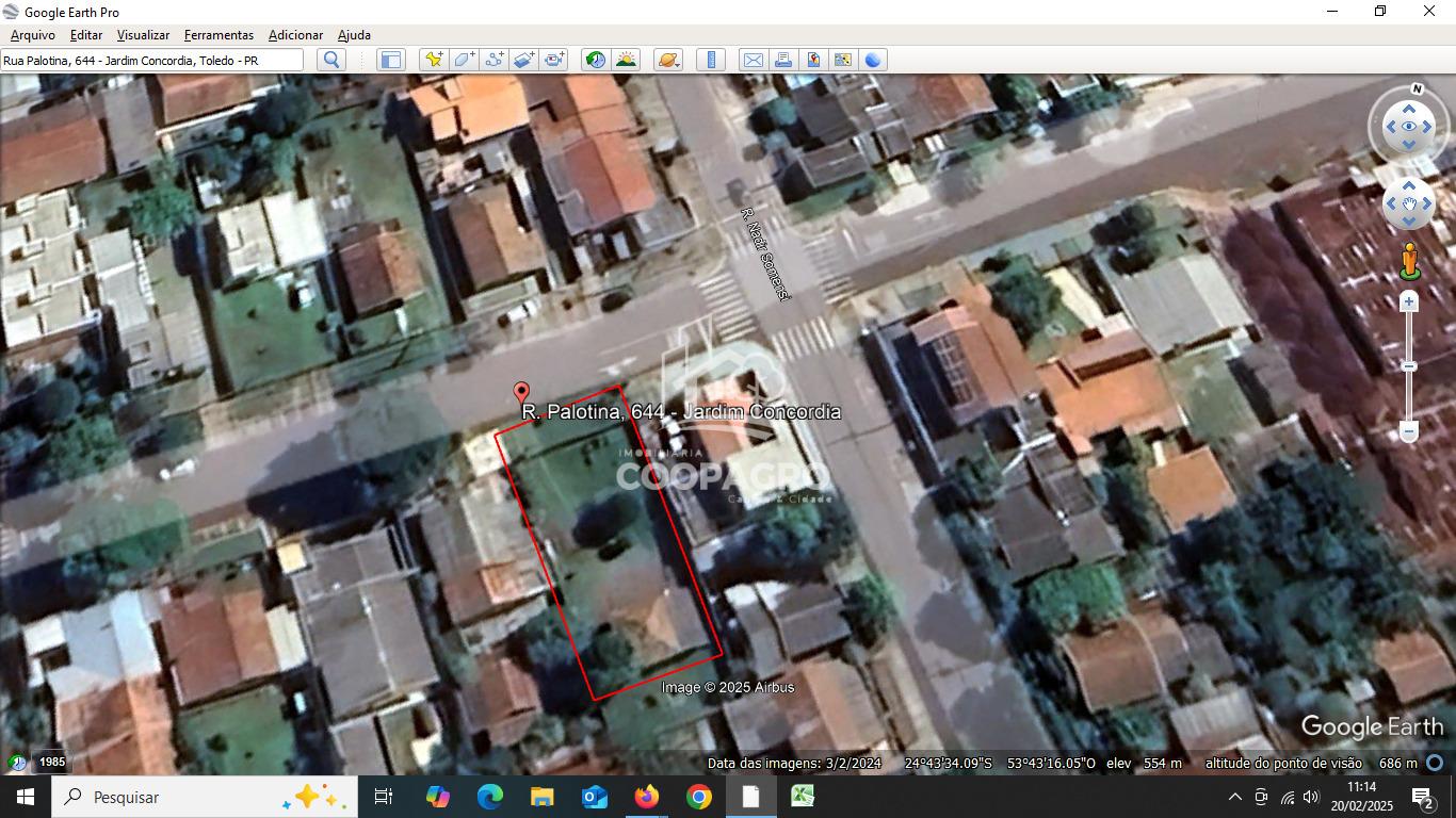 Terreno à venda 497,00m2 14,20 x 35 , JARDIM CONCÓRDIA, TOLEDO...