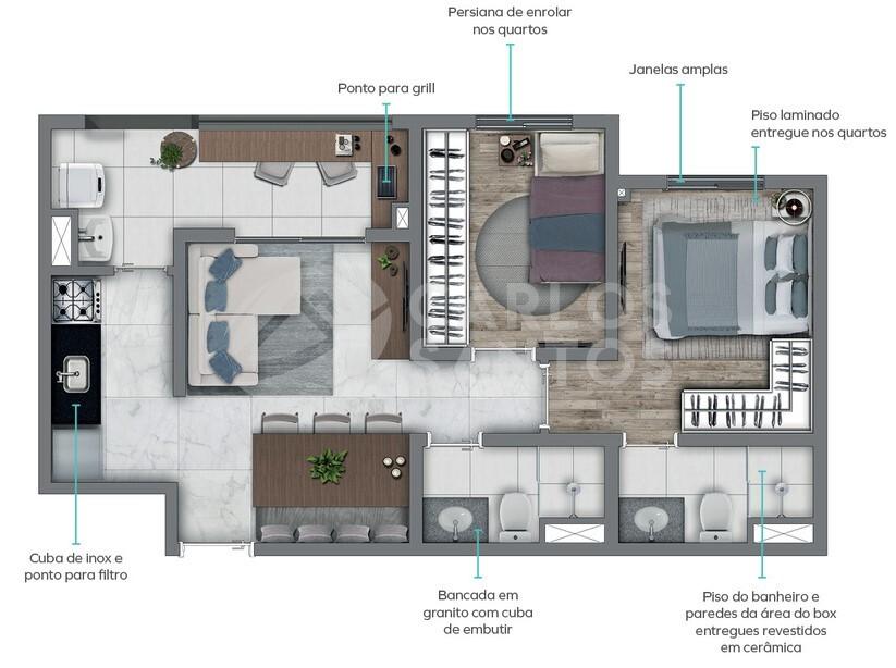 Apartamento Vivaz Alto da Boa Vista Próximo ao metrô. Conforto...