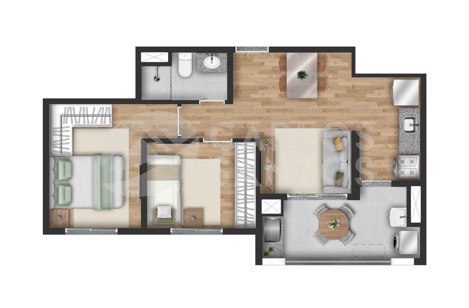 Apartamento 47m  no Bios Santo Amaro  Use FGTS e Saia do Alug...