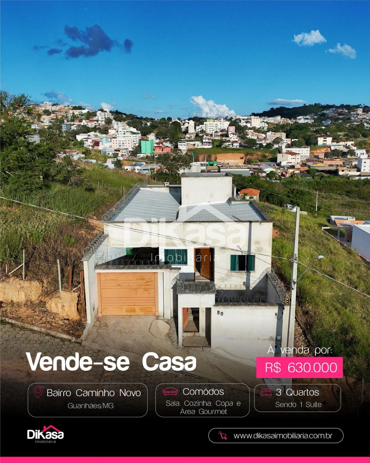 Casa à venda, CAMINHO NOVO, GUANHAES - MG