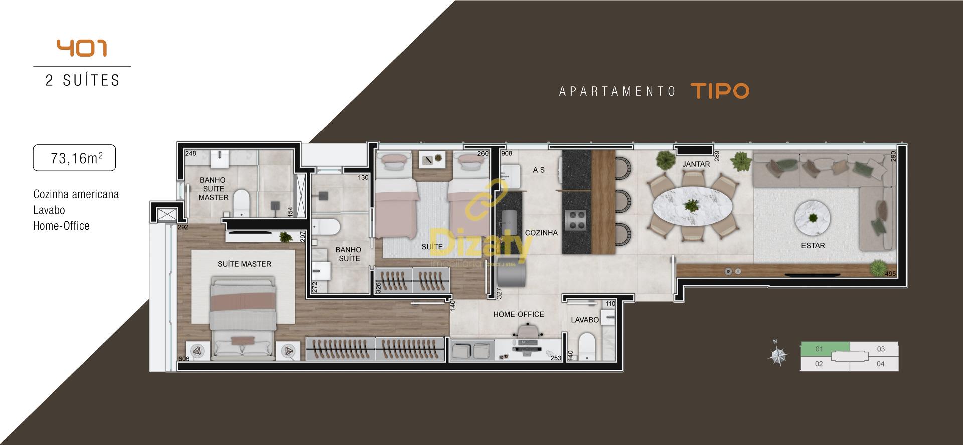 Apartamento, 2 quartos, 73 m² - Foto 15
