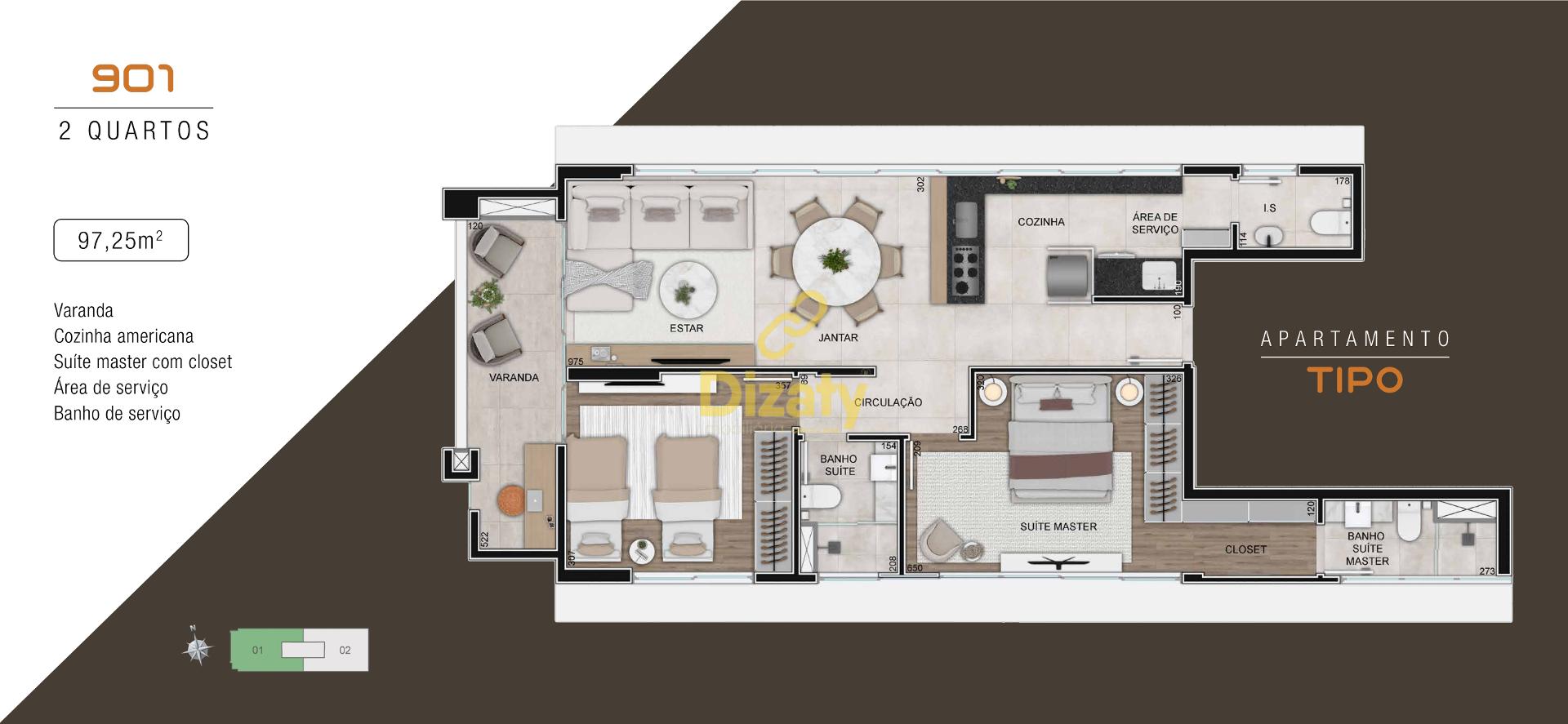 Apartamento, 2 quartos, 73 m² - Foto 19