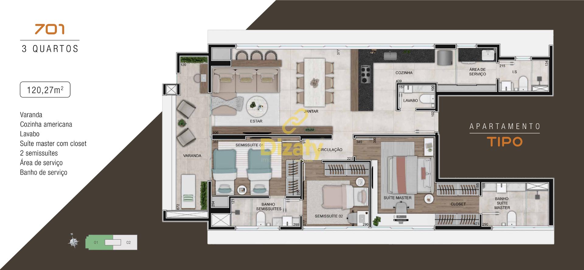 Apartamento, 1 quarto, 109 m² - Foto 19