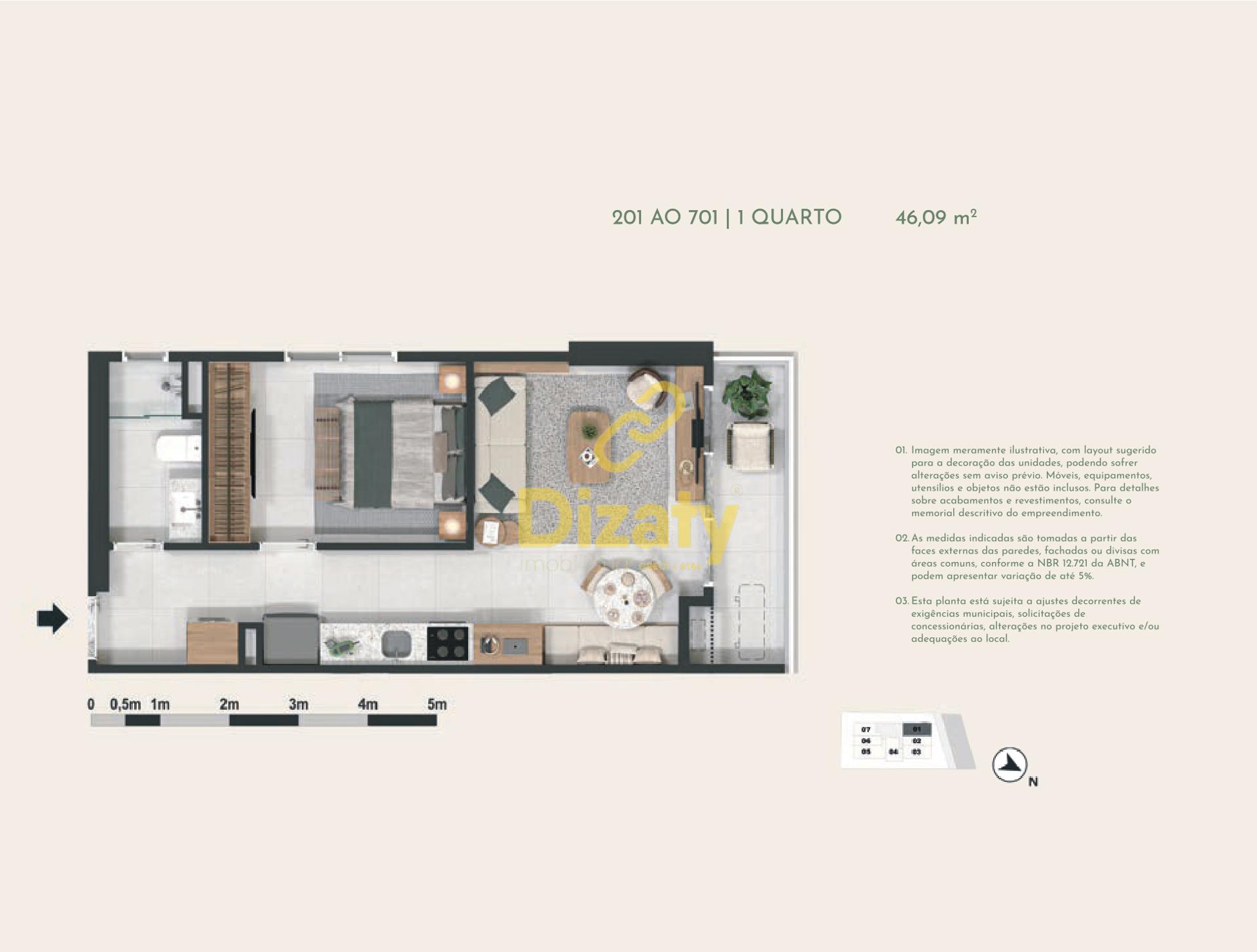 Apartamento, 1 quarto, 34 m² - Foto 34