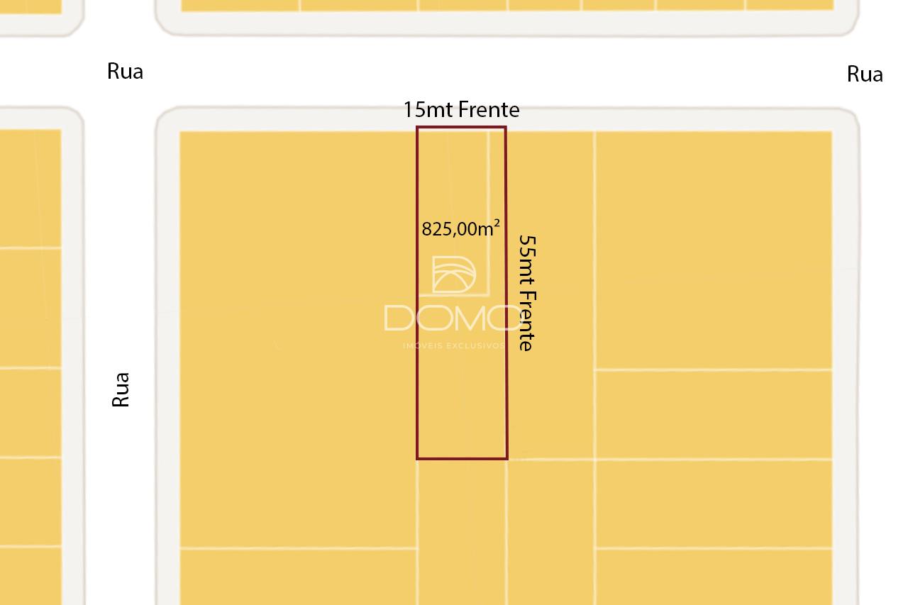 Terreno no centro de Cascavel com 825 m2 e excelente localização.