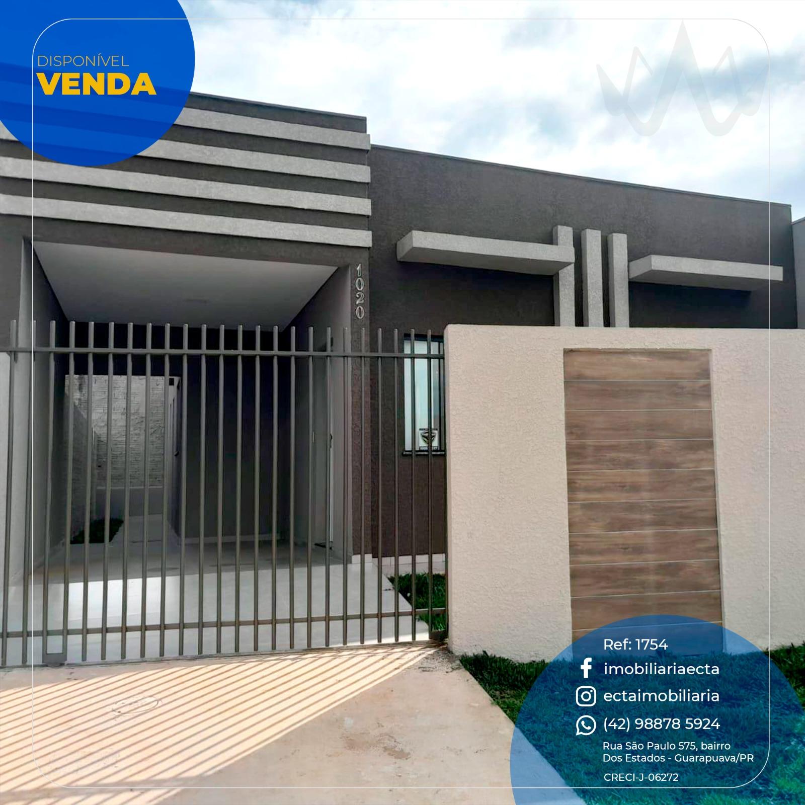 Casa à venda, LOTEAMENTO JOAO GELINSKI, GUARAPUAVA - PR