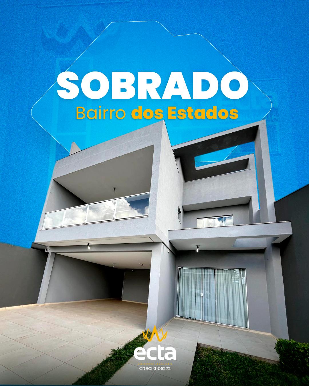 Excelente Sobrado à Venda  Bairro Dos Estados Guarapuava