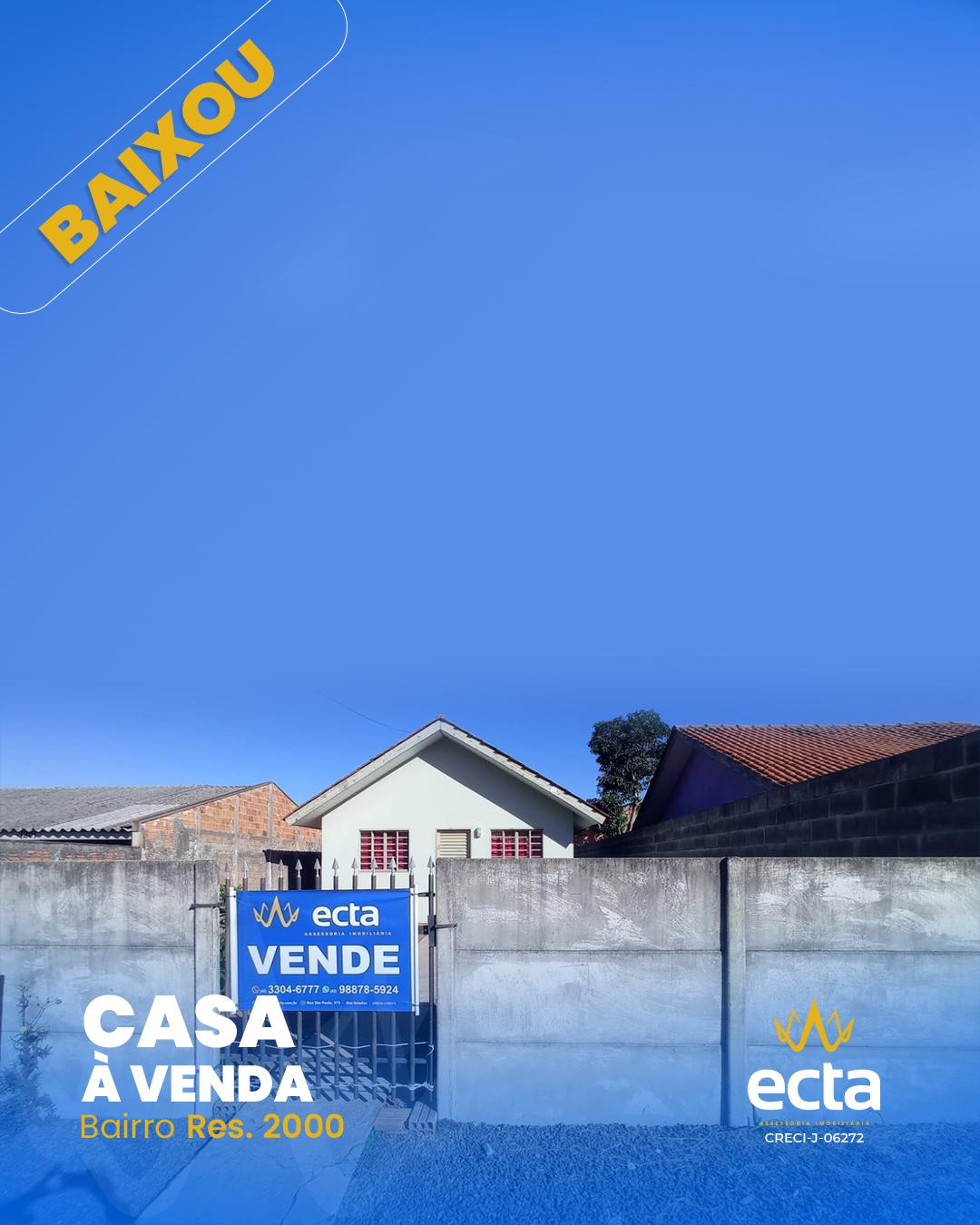 Casa com 2 dormit?rios ? venda, Residencial 2000, GUARAPUAVA - PR