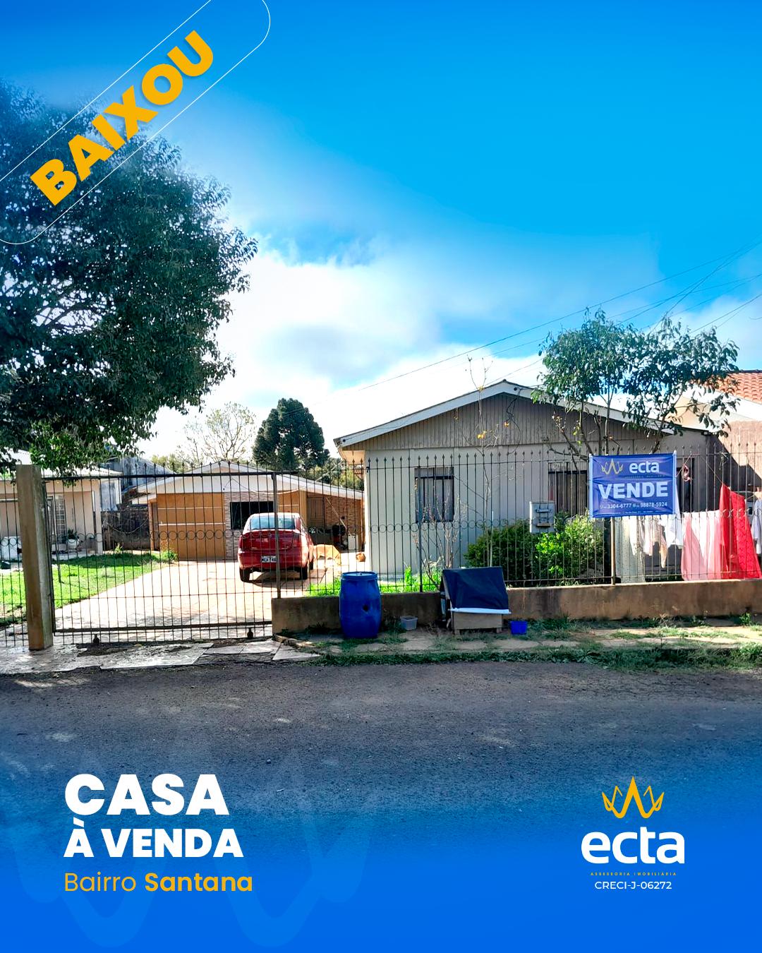 Casa com 3 dormitórios à venda, Santana, GUARAPUAVA - PR