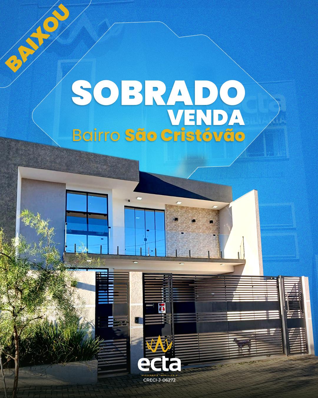 Sobrado com 3 dormit?rios ? venda, S?o Crist?v?o, GUARAPUAVA - PR