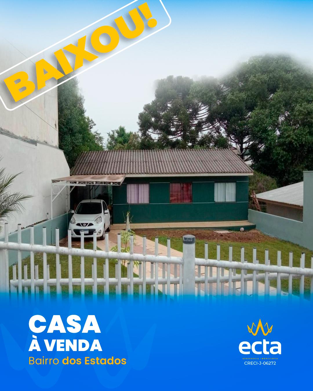 Casa com 3 dormitórios à venda, Dos Estados, GUARAPUAVA - PR