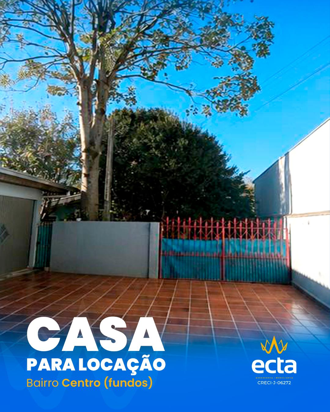 Casa de fundos para loca??o, CENTRO de  GUARAPUAVA - PR