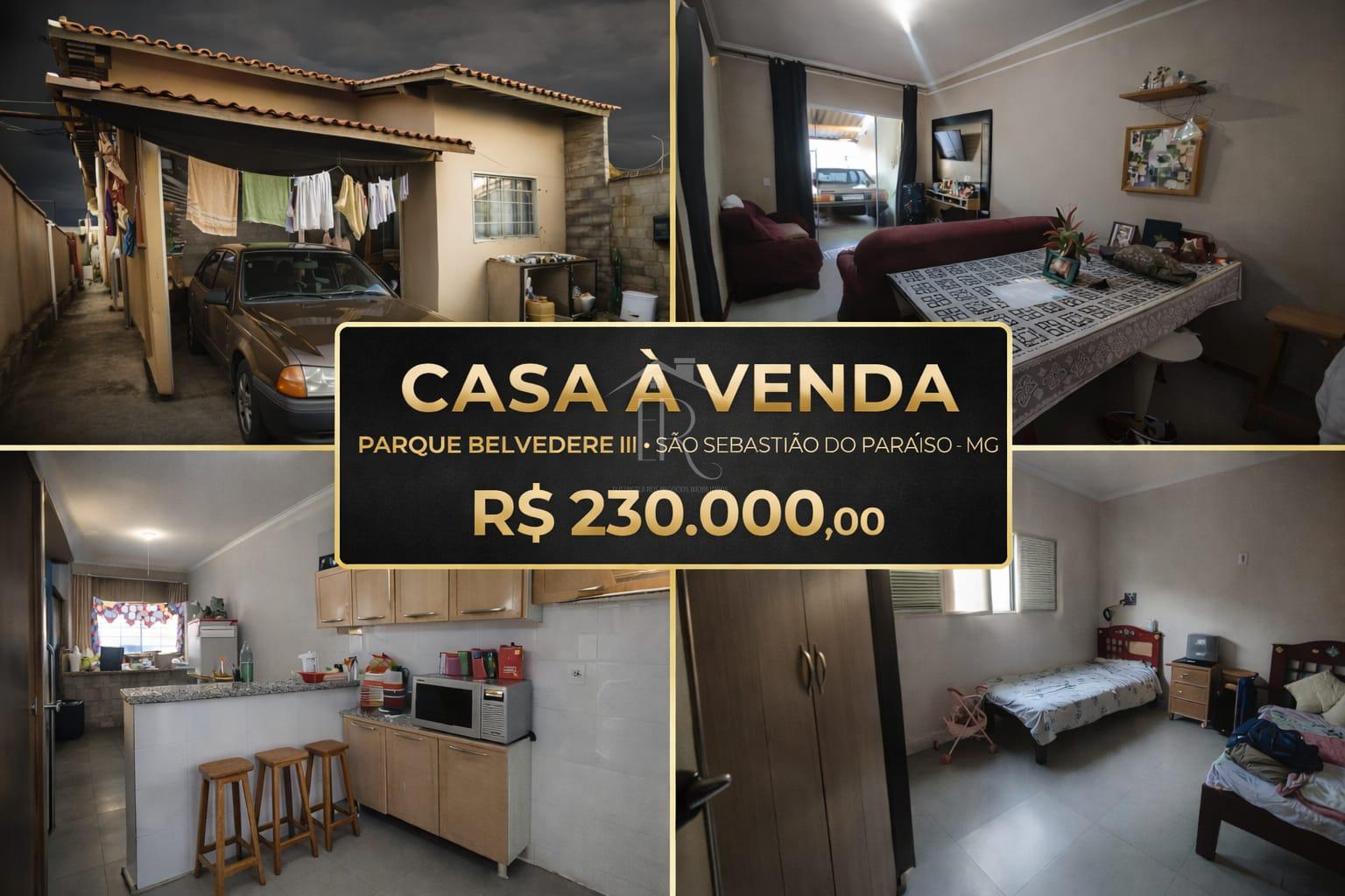 Casa à venda, PARQUE BELVEDERE III, SAO SEBASTIAO DO PARAISO - MG