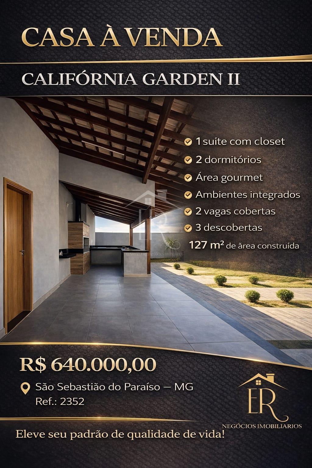 Casa à venda, Califórnia Garden II, SAO SEBASTIAO DO PARAISO - MG