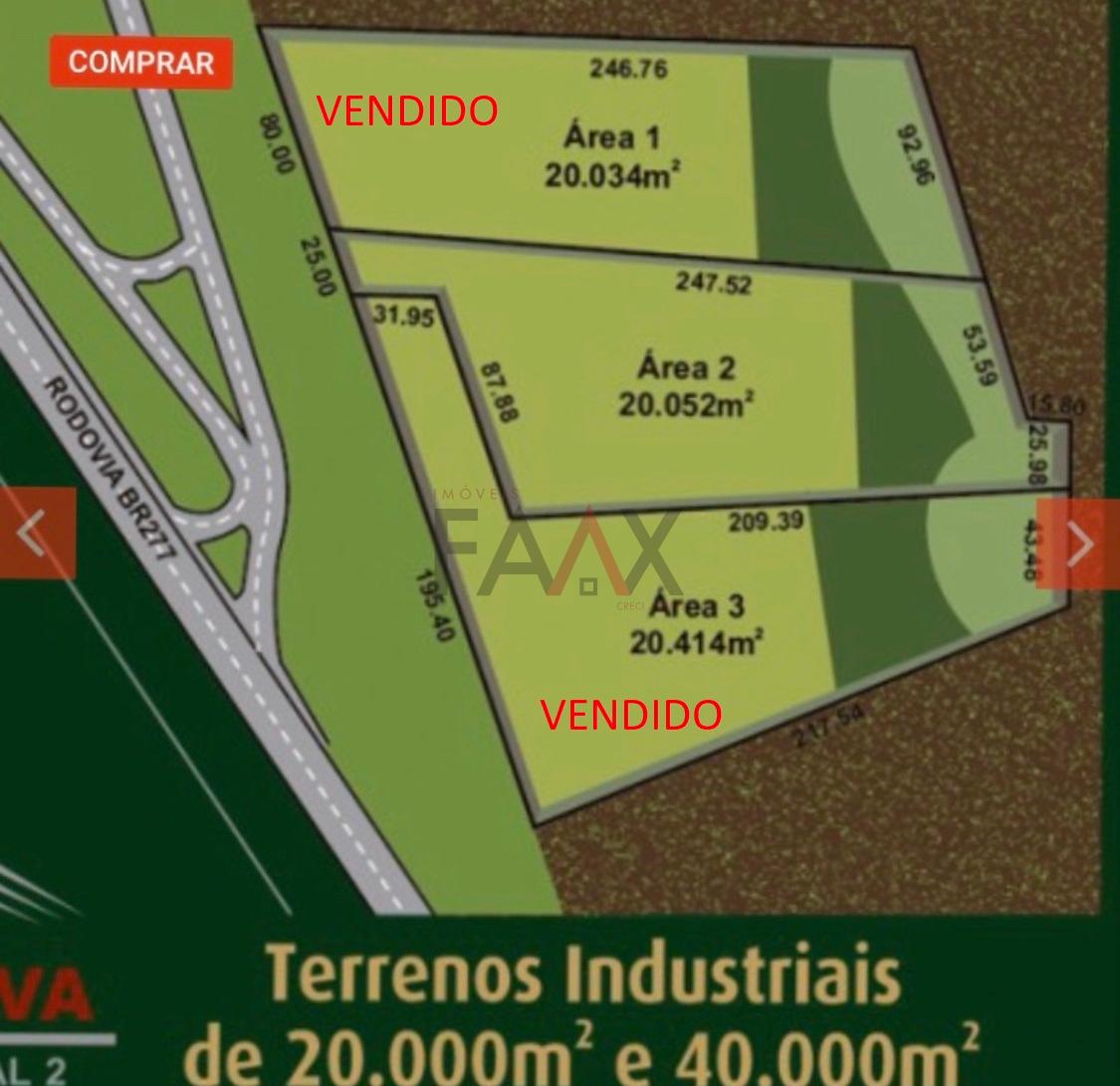 Excelente lote industrial as margens da BR 277.