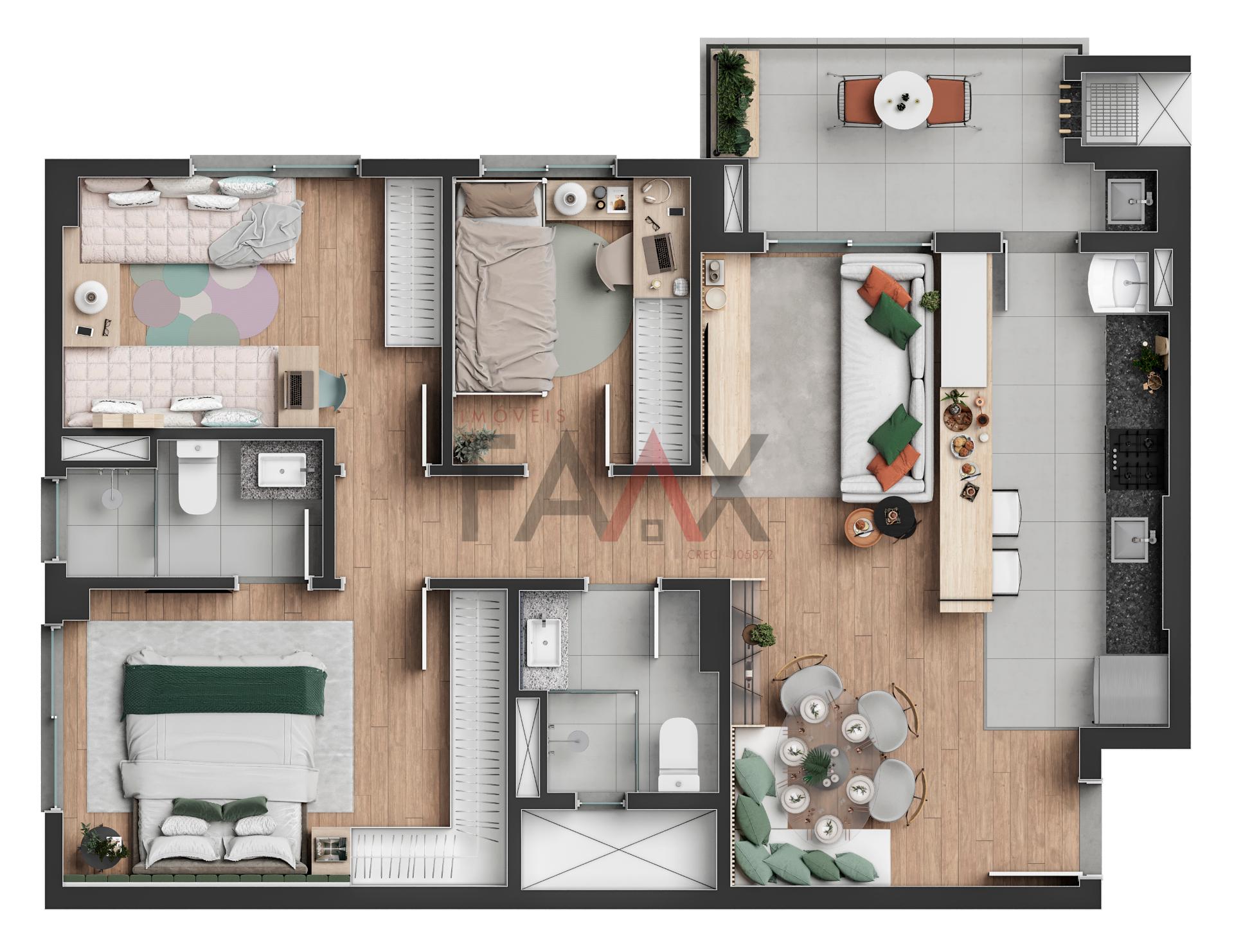 Residencial VisiOn com 2 e 3 quartos na cidade dos lagos em Guarapuava - PR
