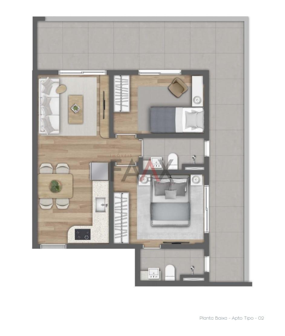 Apartamento à venda com 2 quartos, 104m² - Foto 5