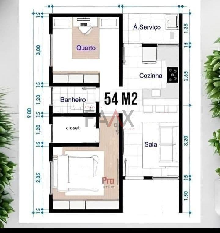 Casa, 2 quartos, 60 m² - Foto 2