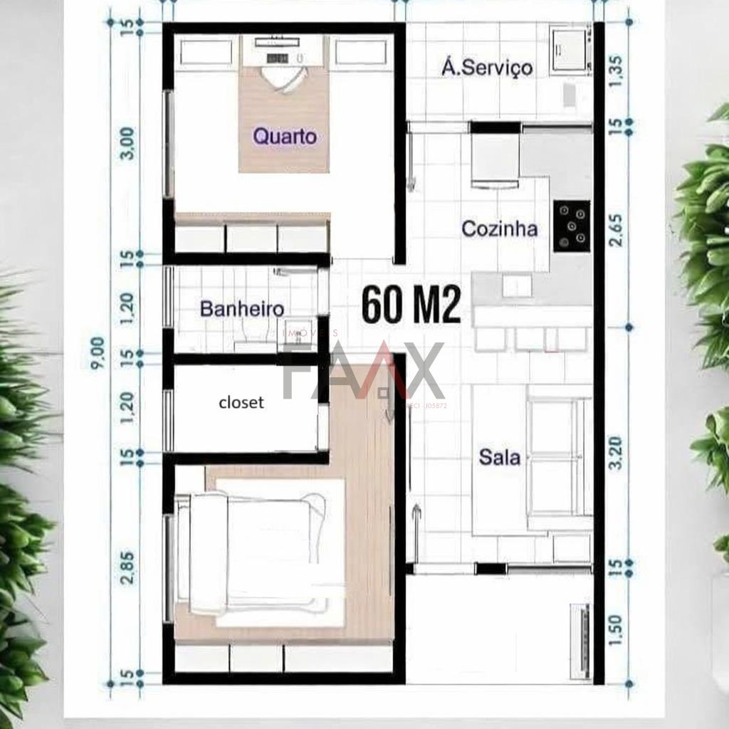 Casa, 2 quartos, 60 m² - Foto 3