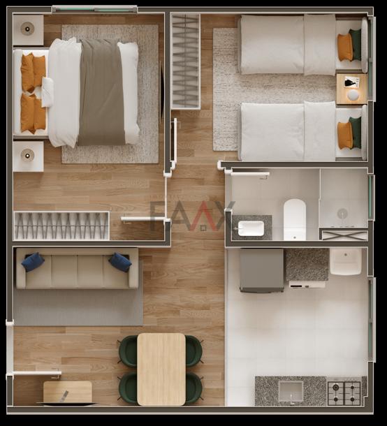 Apartamento, 2 quartos, 40 m² - Foto 12