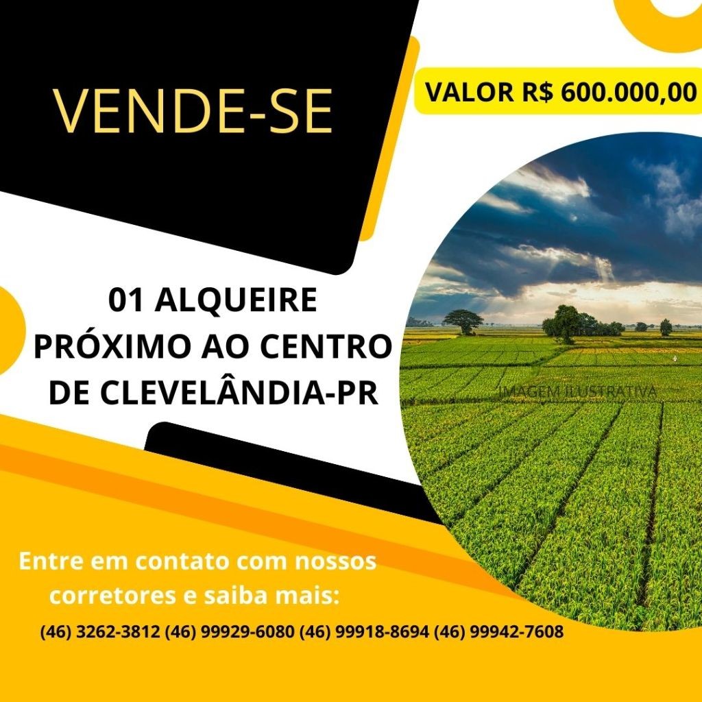 VENDE-SE TERRENO COM 01 ALQUEIRE