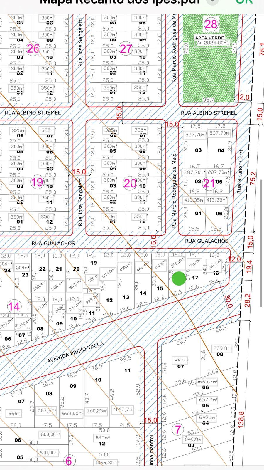 Lote à venda, LOTEAMENTO RECANTO DOS IPÊS, MEDIANEIRA - PR